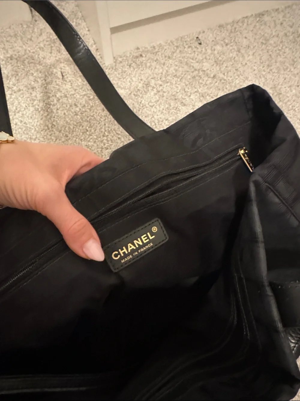 Chanel travel line black bag cc nylon look/feel comes w/ COA & visible auth code - Picture 4 of 7